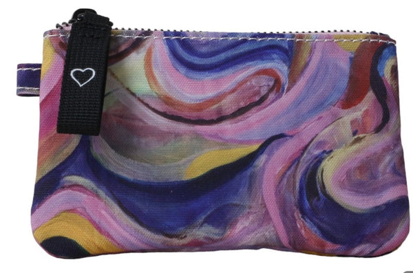 CanadaCA25B Multi colored canvas coin purse - Jeanne Lottie