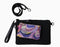 WorldNY01B Black nylon/canvas reversible wristlet coin set - Jeanne Lottie
