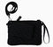 WorldNY01B Black nylon/canvas reversible wristlet coin set - Jeanne Lottie