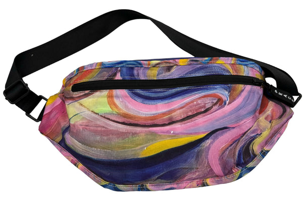 Black canvas fanny pack clearance