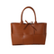 Helina Brown Woven East /West Tote