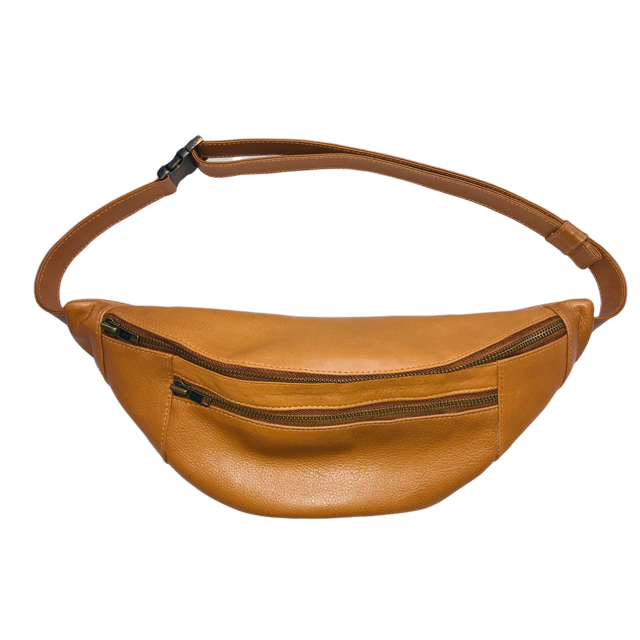 RemiLe05 Tan leather belt bag. - Jeanne Lottie