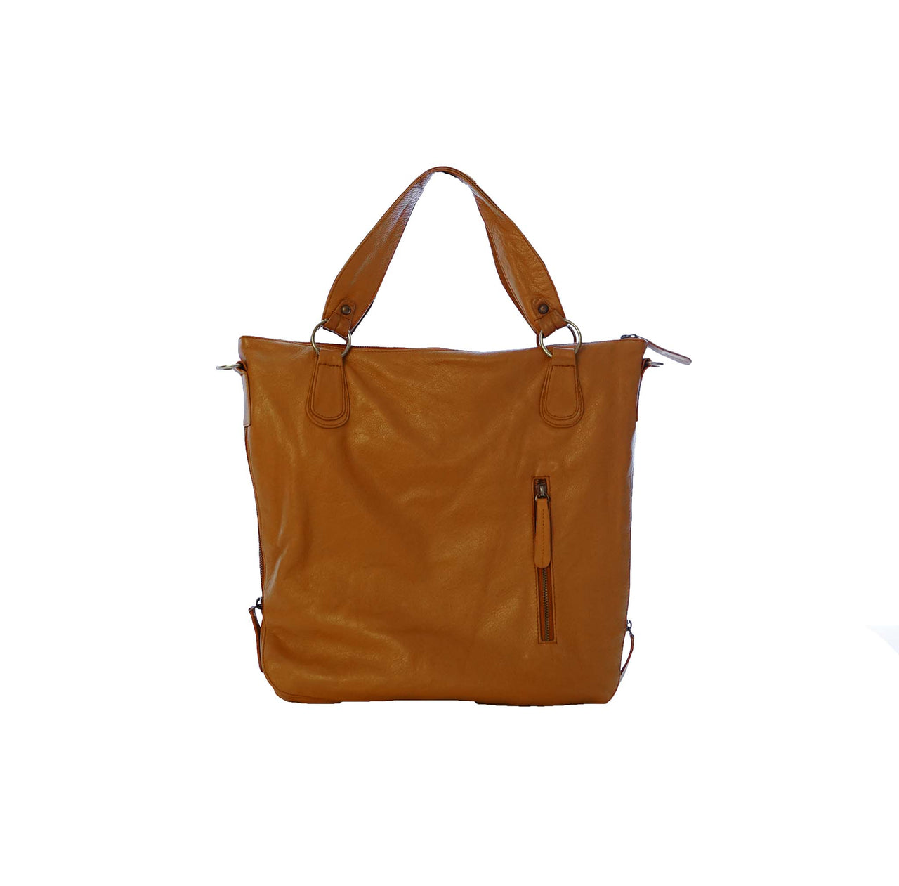 ChirstiLe05G Tan Leather Tote - Travel Bag – Jeanne Lottie